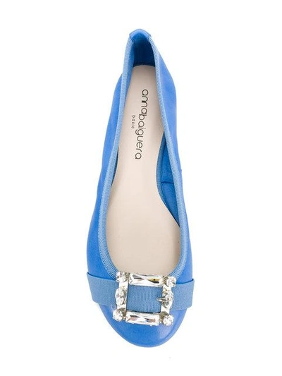 Shop Anna Baiguera Verzierte Ballerinas In Blue