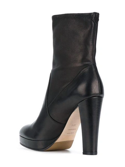 Shop Sergio Rossi Chunky Heel Ankle Boots In Black