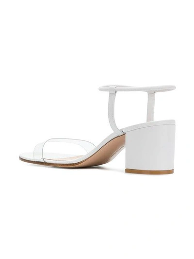 Shop Gianvito Rossi Transparent Strap Sandals In White