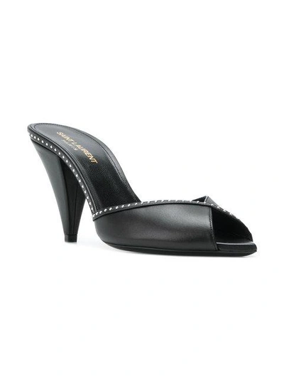 Shop Saint Laurent Era Sandals In Black