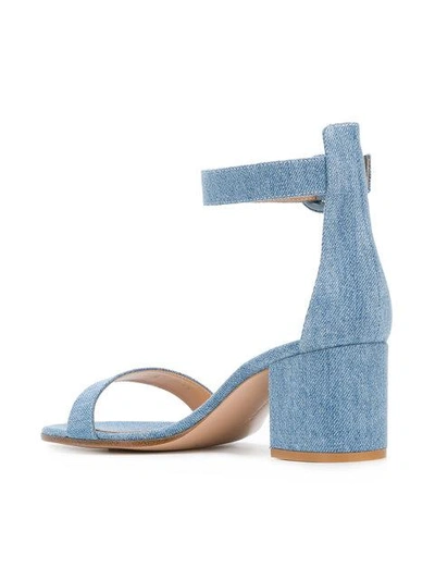 Shop Gianvito Rossi Versilia Denim Sandals