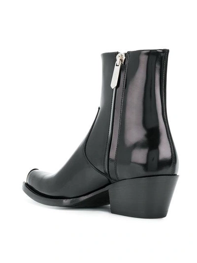 Shop Calvin Klein 205w39nyc Steel Toe Cap Ankle Boots In Black