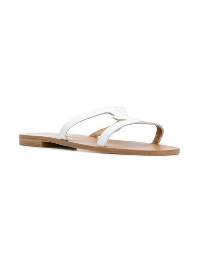 Shop Elena Makri Cut-out Detail Sandals In White