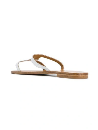 Shop Elena Makri Cut-out Detail Sandals In White
