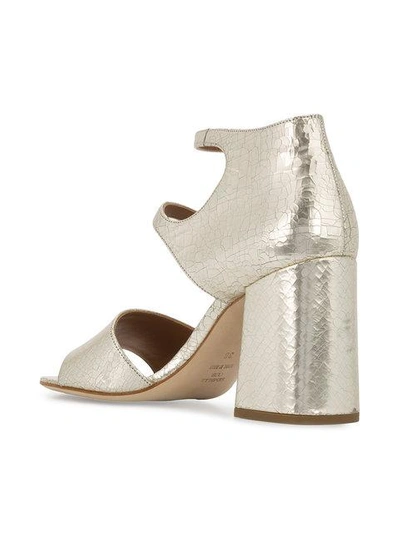 Shop Laurence Dacade Randal Block-heel Sandals In Metallic