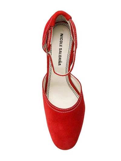 Shop Nicole Saldaã±a Nicole Saldaña Block Heel Pumps - Red