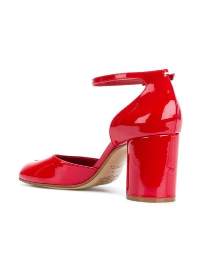 Shop Maison Margiela Tabi Mary Jane Sandals In Red