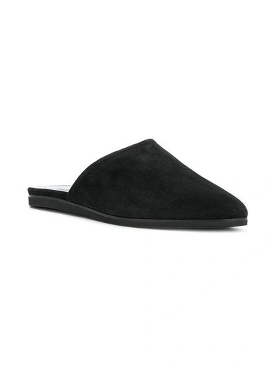 Shop Common Projects Almond Toe Slippers - Black