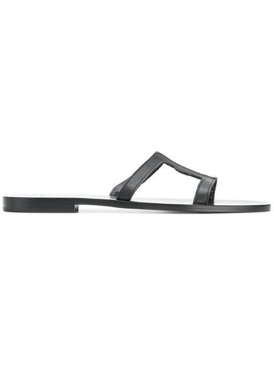 Shop Elena Makri Cut-out Detail Sandals In Black