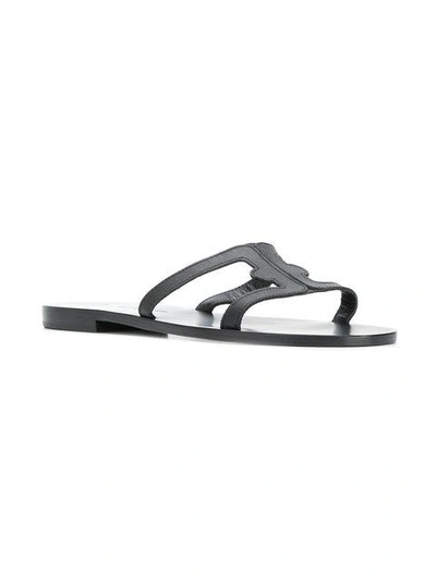 Shop Elena Makri Cut-out Detail Sandals In Black