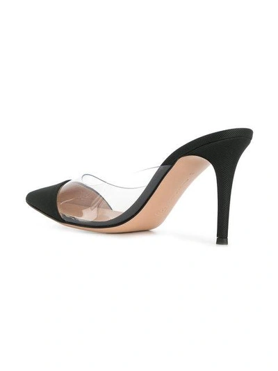 Shop Gianvito Rossi Transparent Panel Mules