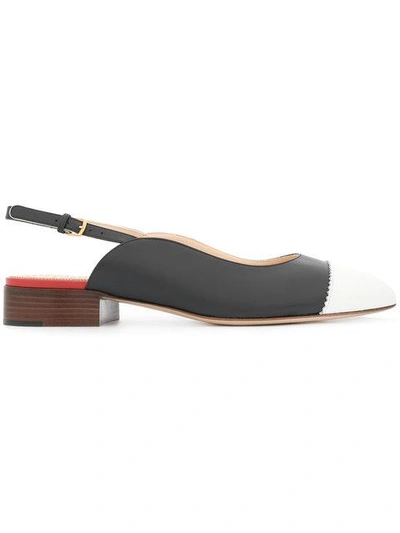 Shop Thom Browne Block Heel Sandals In Black