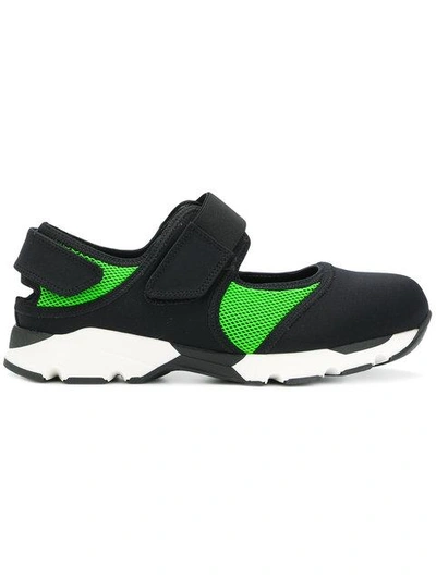 Shop Marni Techno Fabric Sneaker - Green