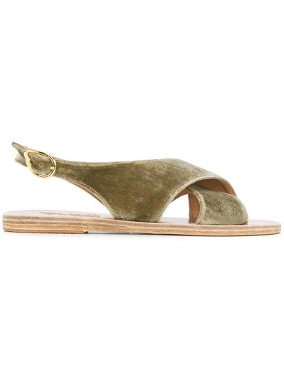 Shop Ancient Greek Sandals Maria Sandals In Green