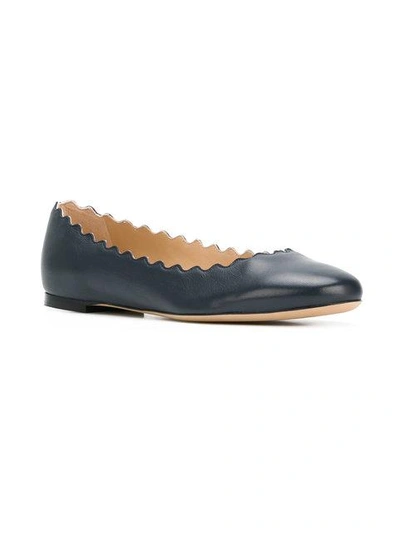 Shop Chloé Lauren Ballerinas In Blue