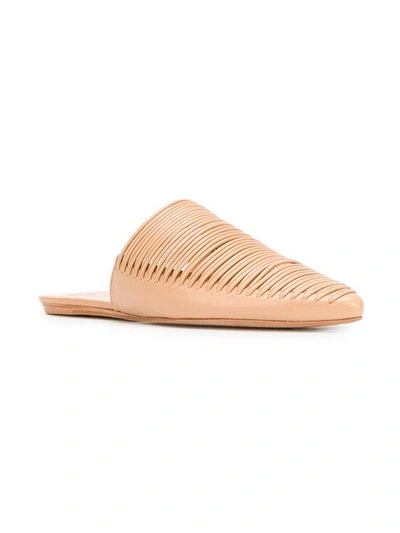 Shop Tory Burch Pointed Toe Mules In Neutrals