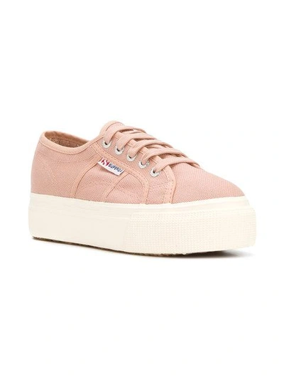Shop Superga Flatform Sole Sneakers - Pink