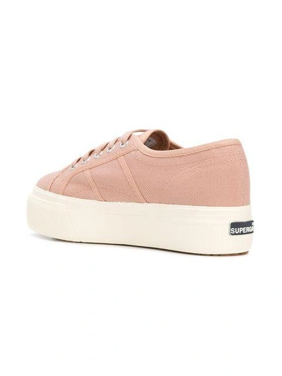 Shop Superga Flatform Sole Sneakers - Pink