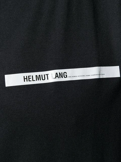 Shop Helmut Lang Logo Tank Top - Black