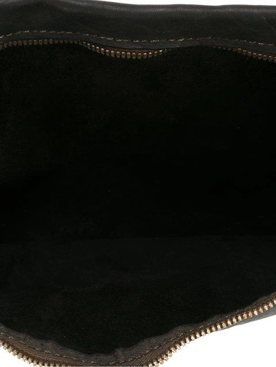 Shop Guidi Zipped Shoulder Bag In Black