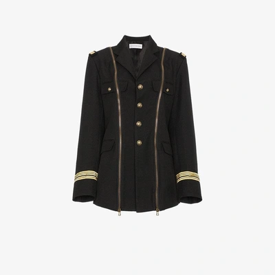 Shop Faith Connexion Military Jacket With Zip Detailing In Black