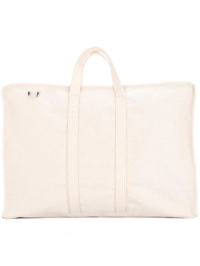 Shop Cabas Textured Cotton Holdall In White