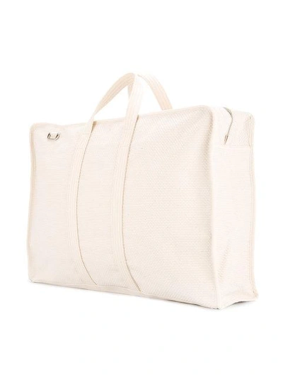 Shop Cabas Textured Cotton Holdall In White