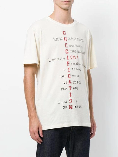 Shop Gucci Fication T-shirt - Nude In Neutrals
