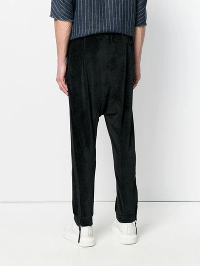 Shop 11 By Boris Bidjan Saberi Drop-crotch Track Pants - Black