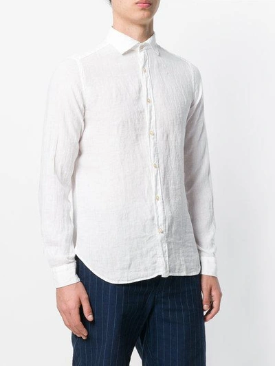 Shop Al Duca D'aosta Fitted Button Shirt In White