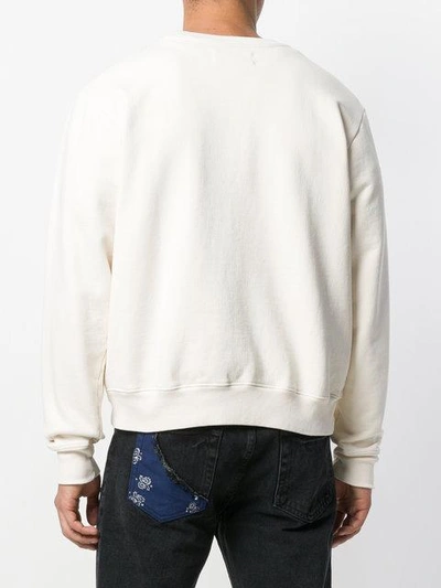 Shop 424 Logo Print Sweatshirt In Neutrals