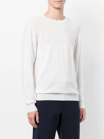 Paolo Pecora Crew Neck Sweatshirt - White In White