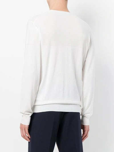 Paolo Pecora Crew Neck Sweatshirt - White In White