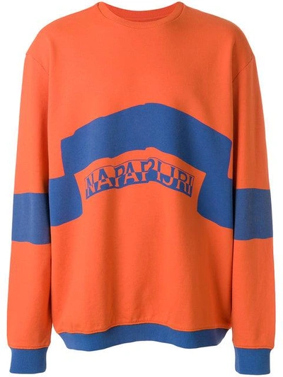 Shop Napa By Martine Rose Logo Print Sweatshirt - Yellow