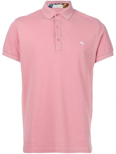 Shop Etro Short Sleeve Polo Shirt