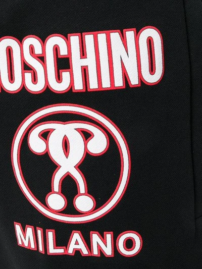 Shop Moschino Question Mark Logo Joggers In Black