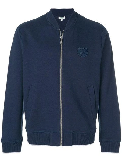 Shop Kenzo Tiger Crest Jacket In Blue