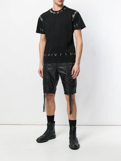 Shop Ktz Pin Embroidered Tee In Black