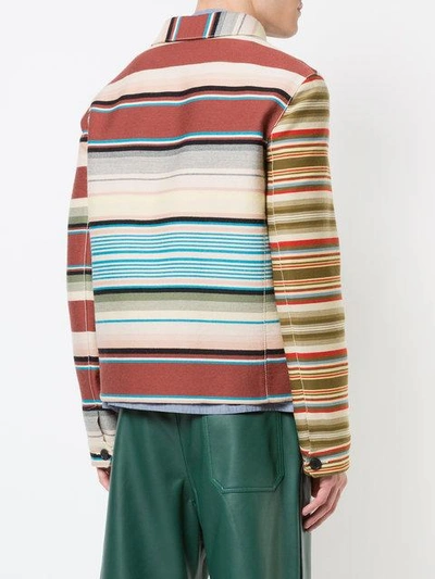 Shop Loewe Striped Zip Jacket - Multicolour
