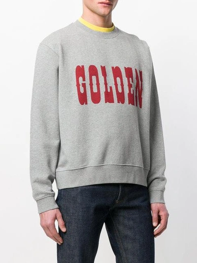 Shop Golden Goose Golden Sweatshirt In A2 Melange Grey