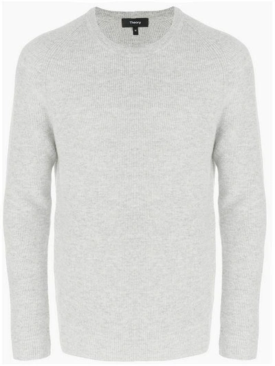 Shop Theory Ribbed Raglan Sweater - Grey