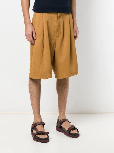 Shop Qasimi Knee Length Shorts In Brown