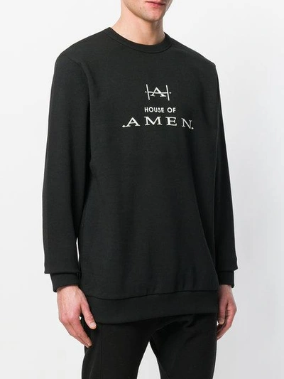 Shop Amen Logo Print Sweatshirt