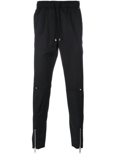 Shop Icosae Zip Detail Skinny Track Pants In Black