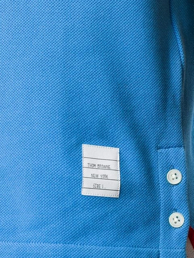 Shop Thom Browne 5-button Polo Shirt - Blue