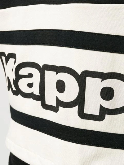 Shop Kappa Colour Block Zip Hoodie In Black