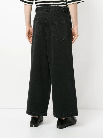 Shop Juun.j Wide-leg Jeans - Black