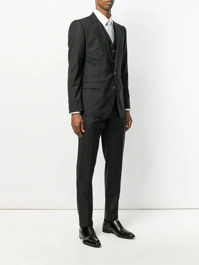 Shop Dolce & Gabbana Three Piece Formal Suit In Black