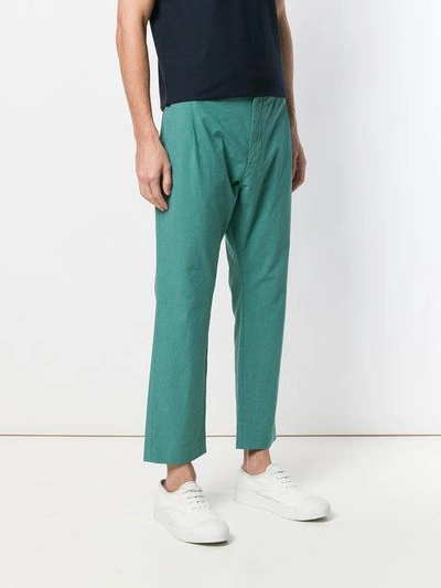 Shop Pence Tailored Fitted Trousers In Green