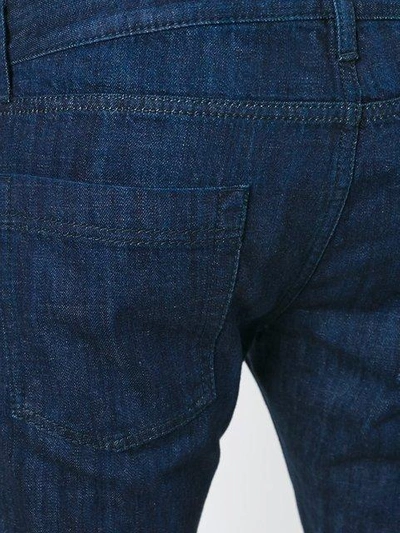 Shop Giorgio Armani Straight Leg Jeans In Blue